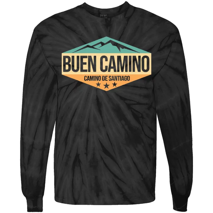 Camino de Santiago Way of St. James Tie-Dye Long Sleeve Shirt