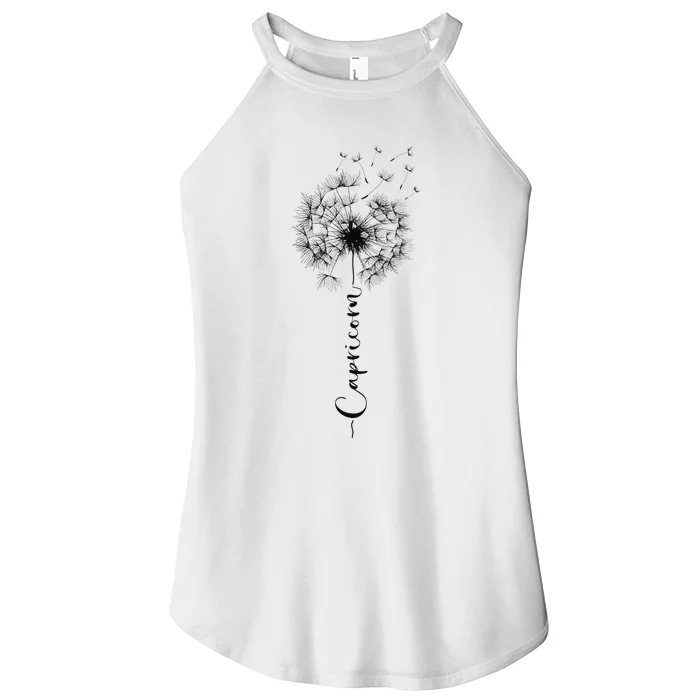 Cute Dandelion Saying Astrology Flower Zodiac Capricorn Women’s Perfect Tri Rocker Tank