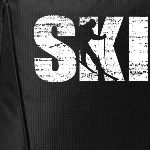 Cool Distressed Skiing Gift For Skiers City Backpack