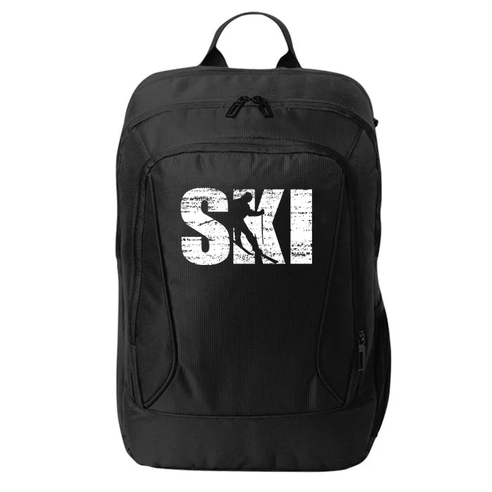 Cool Distressed Skiing Gift For Skiers City Backpack