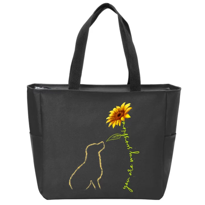 Cute Dog Shirt, You Are My Sunshine Dog Lover TShirt Zip Tote Bag