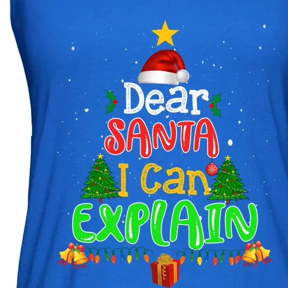 Christmas Dear Santa I Can Explain Funny Santa Claus Joke Gift Ladies Essential Flowy Tank