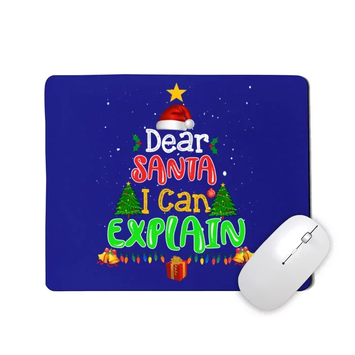 Christmas Dear Santa I Can Explain Funny Santa Claus Joke Gift Mousepad