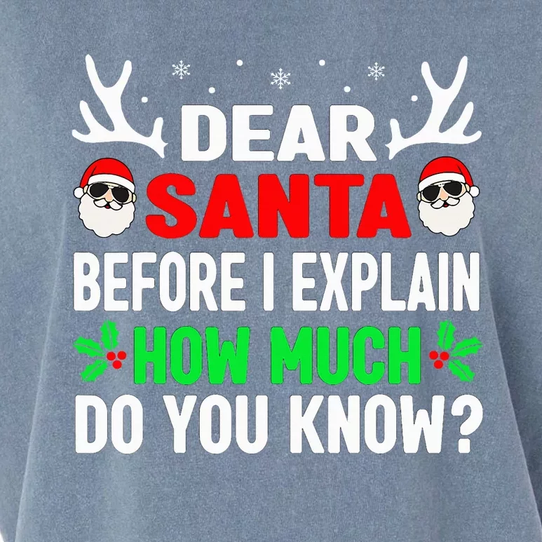 Christmas Dear Santa I Can Explain Garment-Dyed Women's Muscle Tee