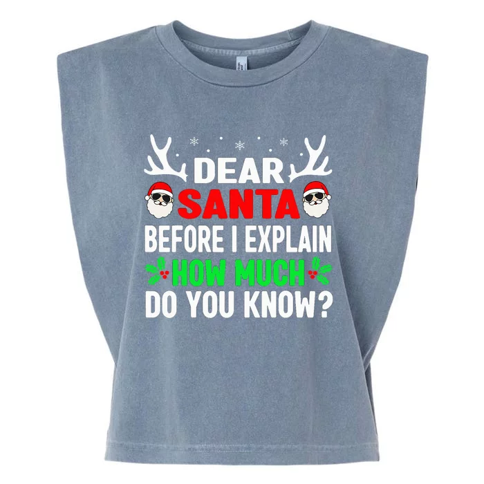 Christmas Dear Santa I Can Explain Garment-Dyed Women's Muscle Tee