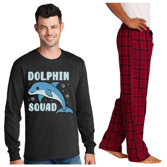 Cute Dolphin Squad Sea Animal Nature Gift Long Sleeve Pajama Set