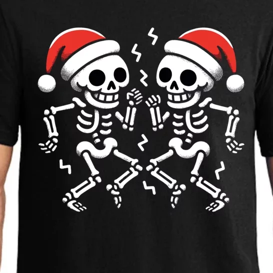 Christmas Dancing Skeletons Funny Xmas Couples Matching Meaningful Gift Pajama Set