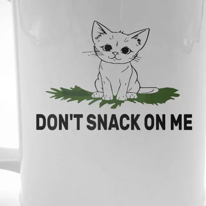 Cat Don’T Snack On Me Trump 2024 Debate Front & Back Beer Stein