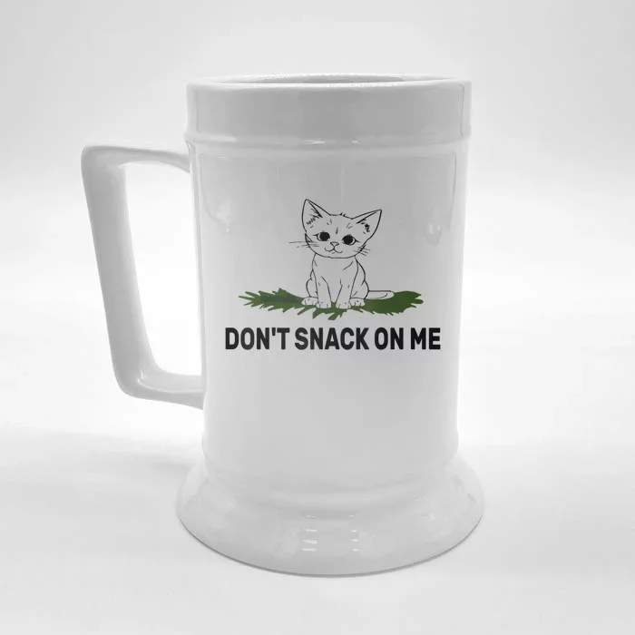 Cat Don’T Snack On Me Trump 2024 Debate Front & Back Beer Stein