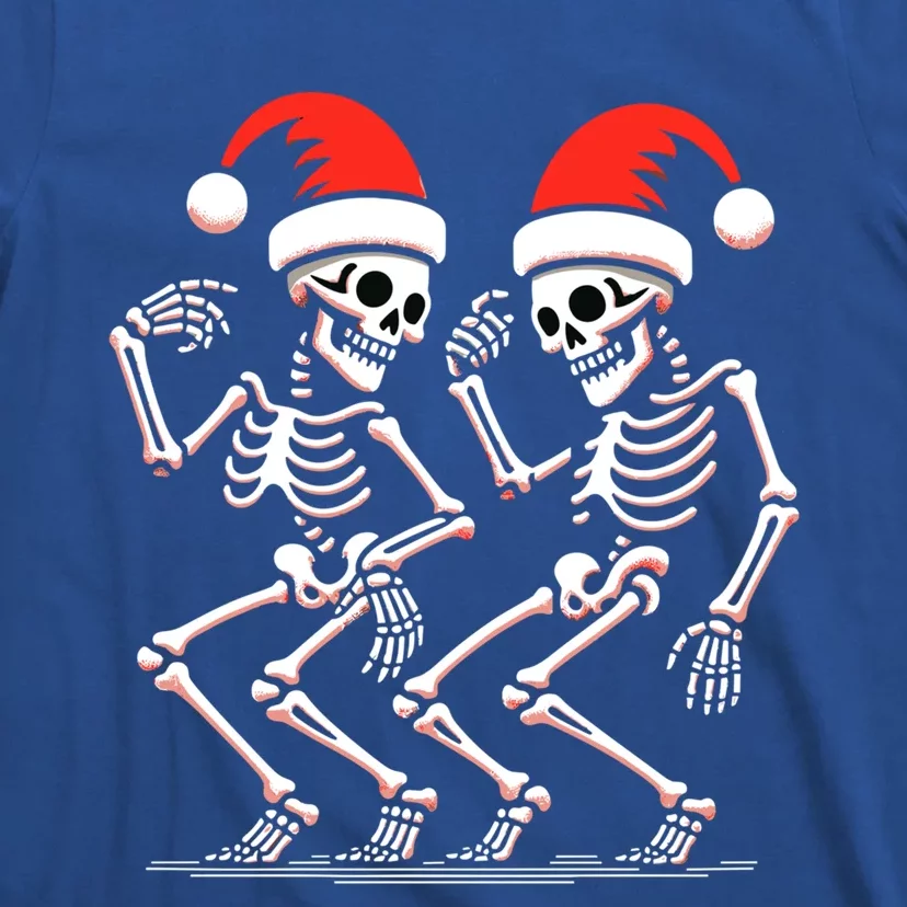 Christmas Dancing Skeletons Funny Xmas Couples Matching Cool Gift T-Shirt