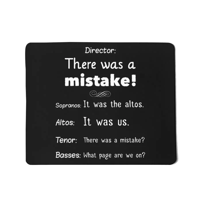 Choir Director Soprano Alto Tenor Bass Mousepad