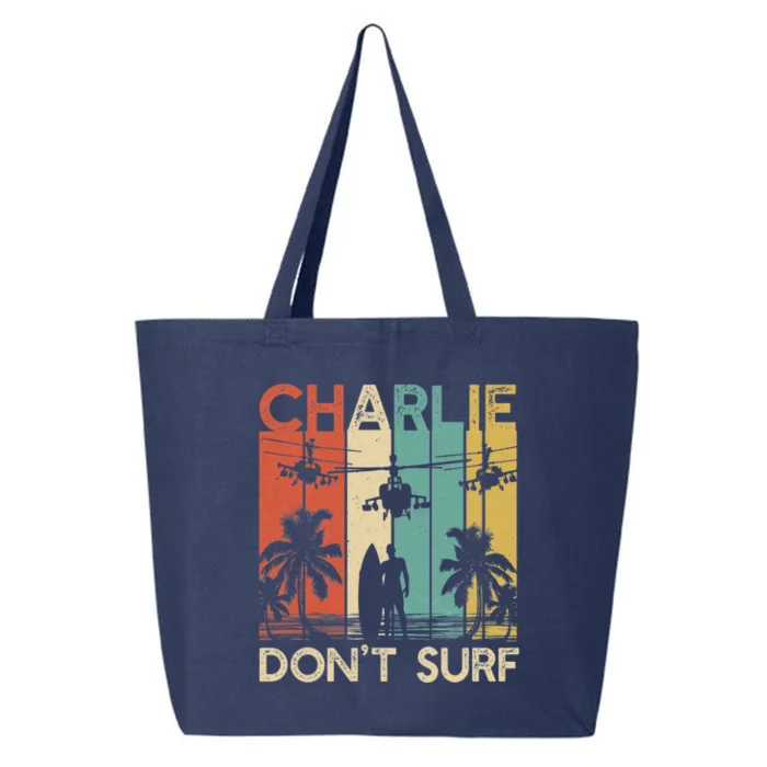 Charlie Don`T Surf Military Vietnam War Apocalypse 25L Jumbo Tote