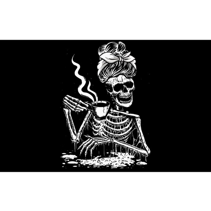 Coffee Drinking Skeleton Lazy DIY Halloween Costume Bumper Sticker