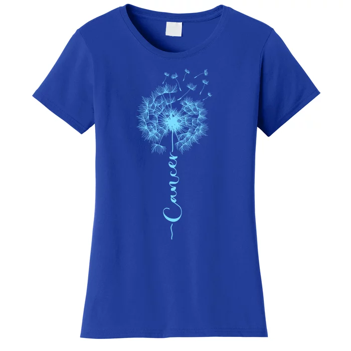 Cute Dandelion Saying Astrology Flower Zodiac Cancer Cute Gift Women's T-Shirt