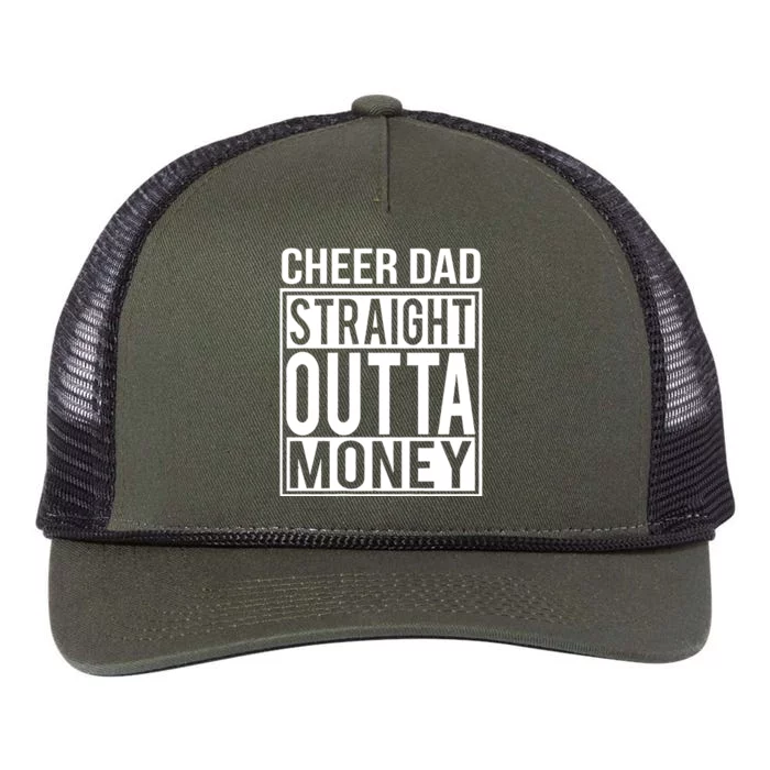 Cheer Dad Straight Outta Money I Cheer Coach Gift Retro Rope Trucker Hat Cap