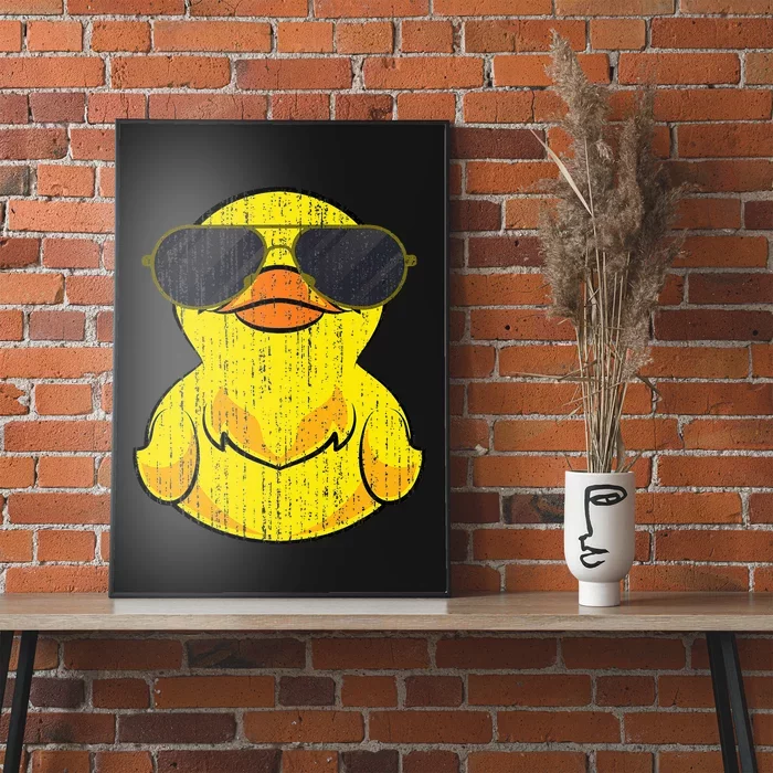 Cool Duckie Sunglasses Duckling Funny Ducky Rubber Duck Poster