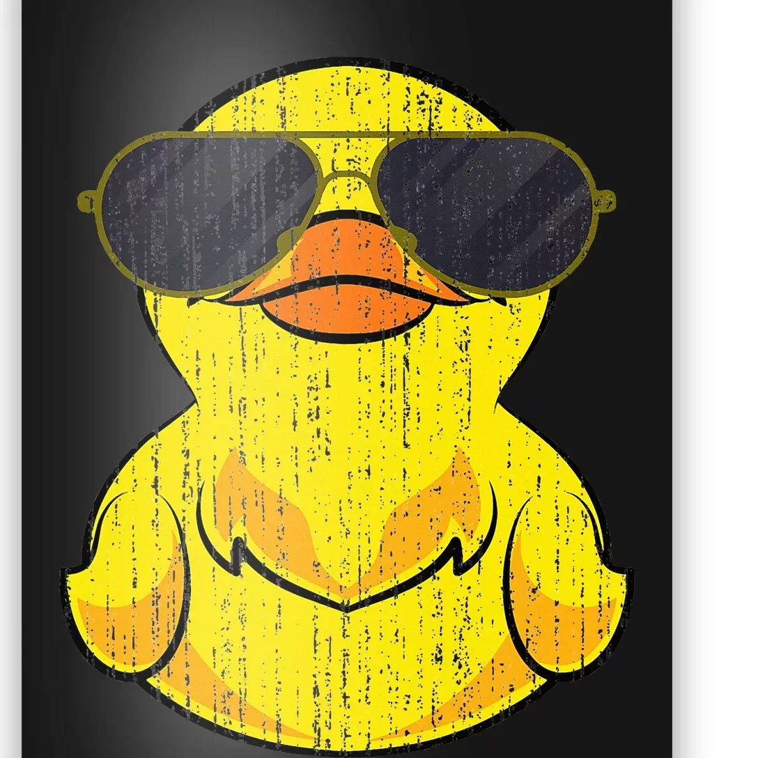 Cool Duckie Sunglasses Duckling Funny Ducky Rubber Duck Poster