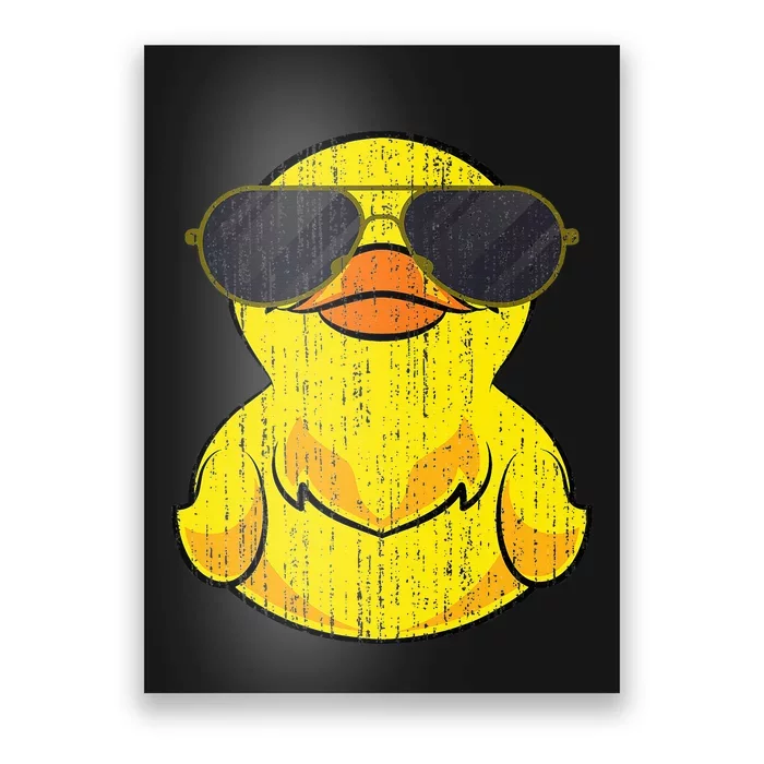 Cool Duckie Sunglasses Duckling Funny Ducky Rubber Duck Poster