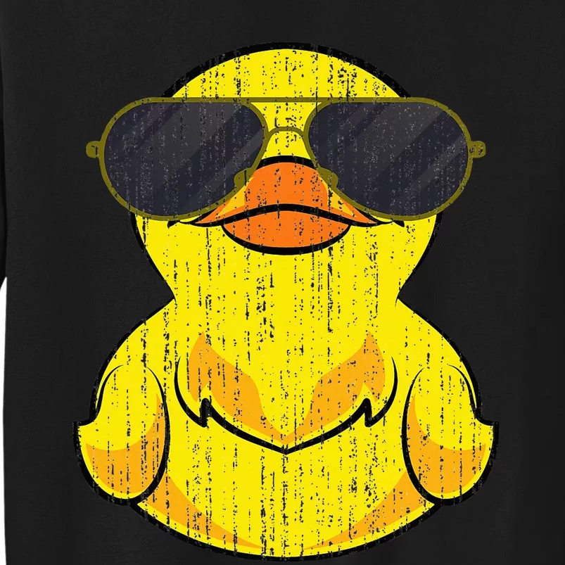 Cool Duckie Sunglasses Duckling Funny Ducky Rubber Duck Tall Sweatshirt