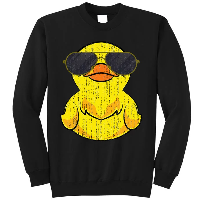 Cool Duckie Sunglasses Duckling Funny Ducky Rubber Duck Tall Sweatshirt