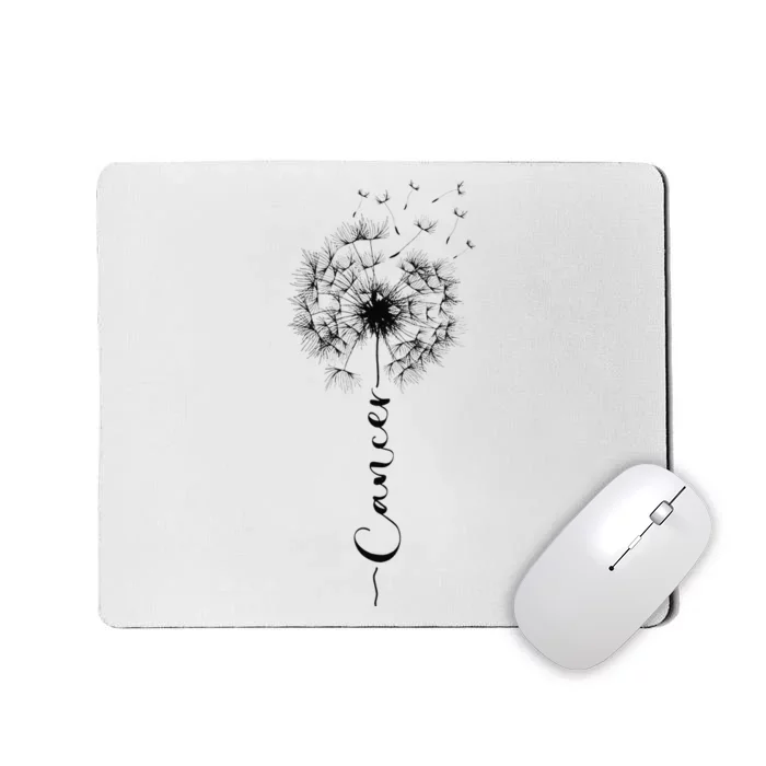 Cute Dandelion Saying Astrology Flower Zodiac Cancer Mousepad