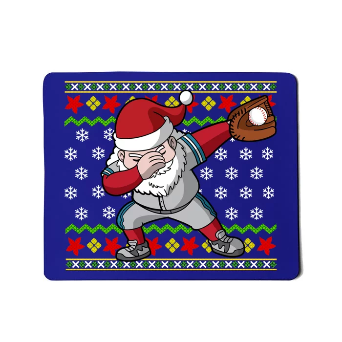 Christmas Dabbing Santa Baseball Dad Uncle Brother Gift Mousepad