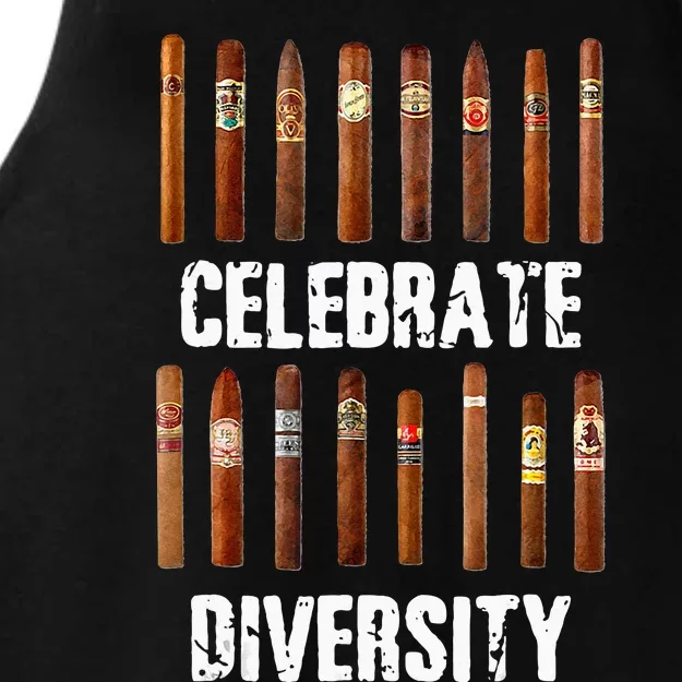 Celebrate Diversity Smoke Cigars Cigar Smoking Ladies Tri-Blend Wicking Tank