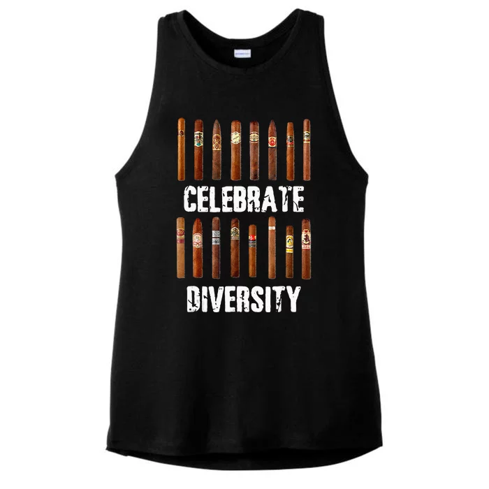 Celebrate Diversity Smoke Cigars Cigar Smoking Ladies Tri-Blend Wicking Tank