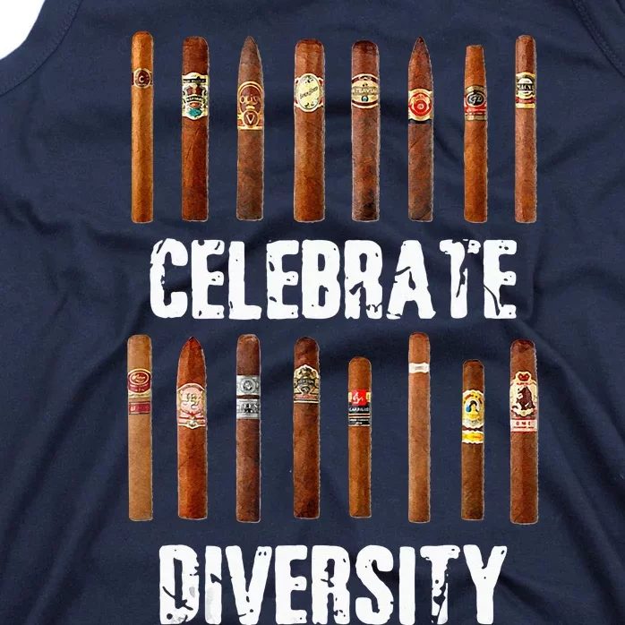 Celebrate Diversity Smoke Cigars Cigar Smoking Tank Top