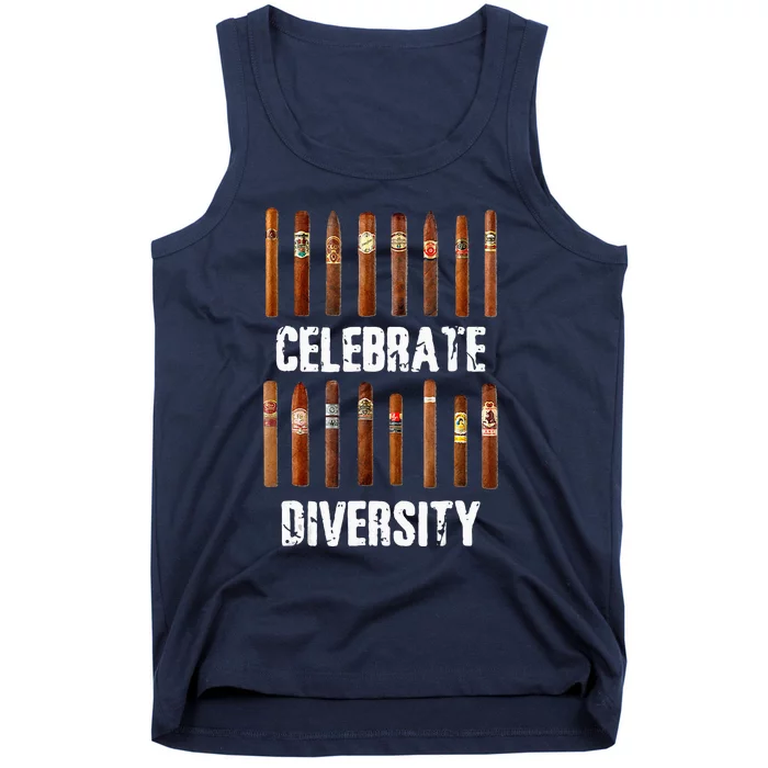 Celebrate Diversity Smoke Cigars Cigar Smoking Tank Top