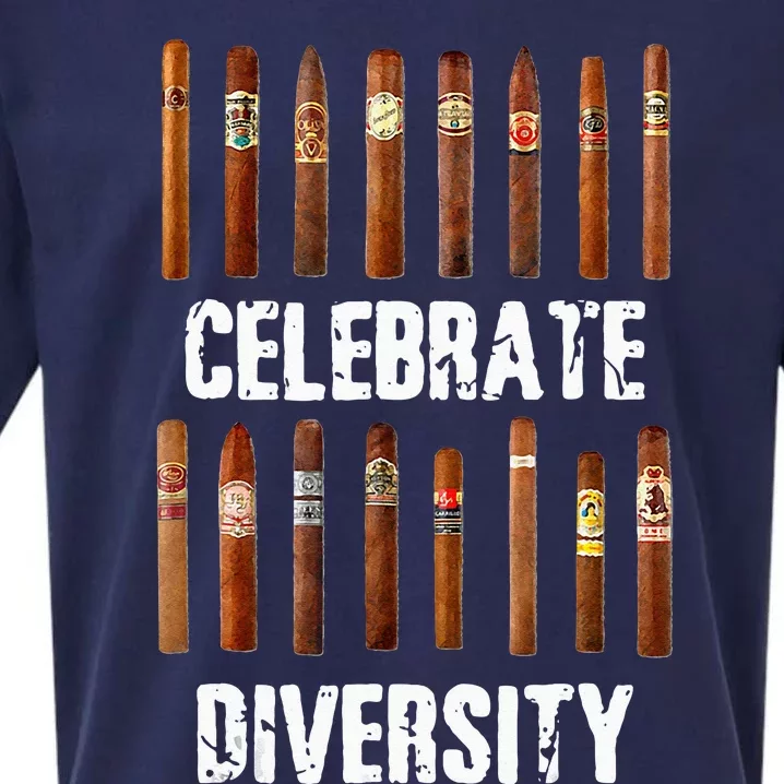 Celebrate Diversity Smoke Cigars Cigar Smoking Sueded Cloud Jersey T-Shirt