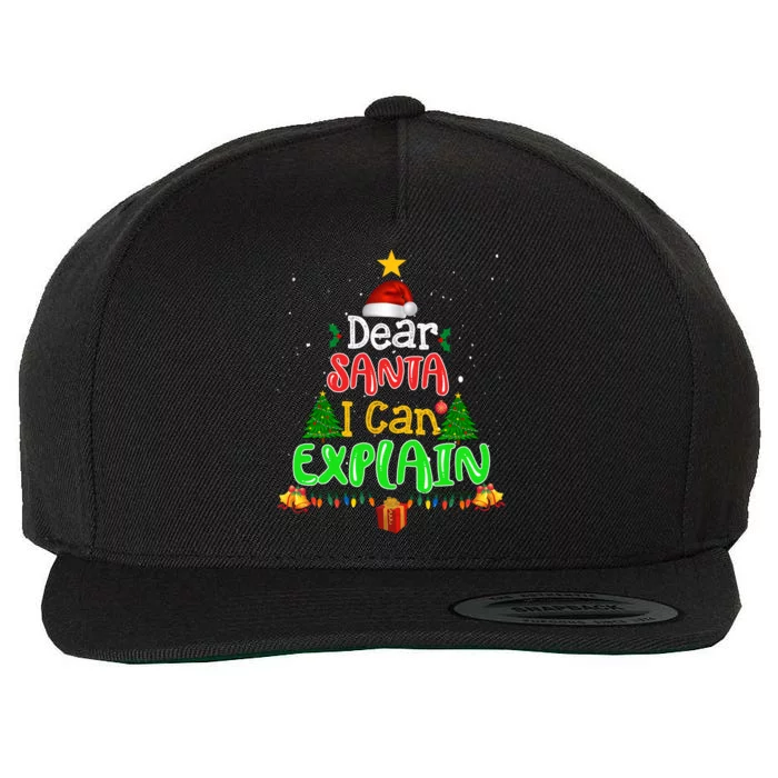 Christmas Dear Santa I Can Explain Funny Santa Claus Joke Gift Wool Snapback Cap