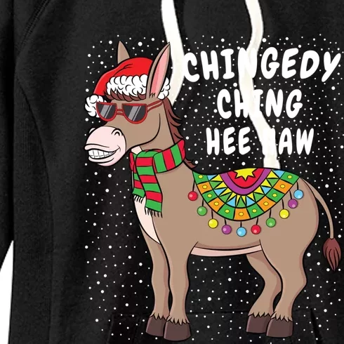 Christmas Donkey Sweater Funny American Italian Xmas Gift Meaningful Gift Women's Fleece Hoodie