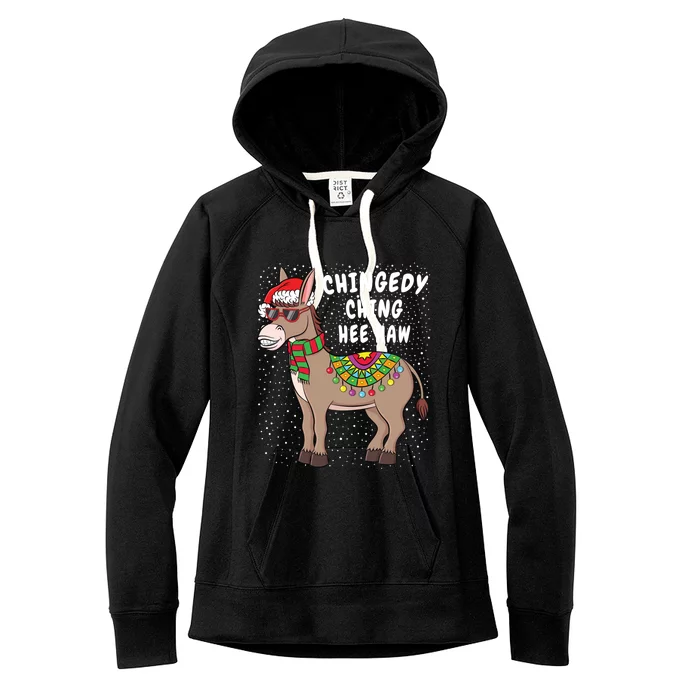 Christmas Donkey Sweater Funny American Italian Xmas Gift Meaningful Gift Women's Fleece Hoodie