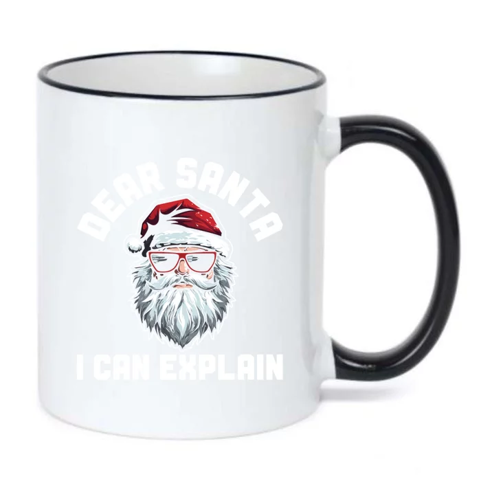 Christmas Dear Santa I Can Explain Cute Gift Black Color Changing Mug