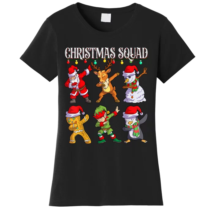 Christmas Dab Santa Friends Matching Family Christmas Squad Women's T-Shirt