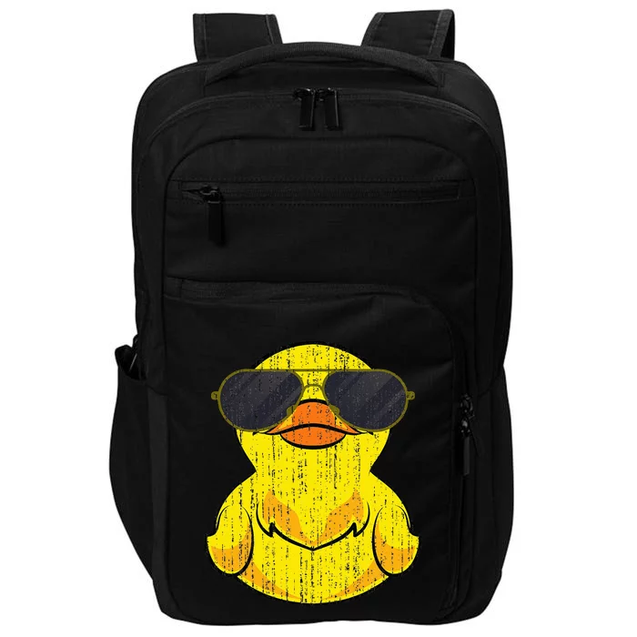 Cool Duckie Sunglasses Duckling Funny Ducky Rubber Duck Impact Tech Backpack