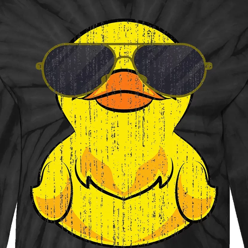 Cool Duckie Sunglasses Duckling Funny Ducky Rubber Duck Tie-Dye Long Sleeve Shirt