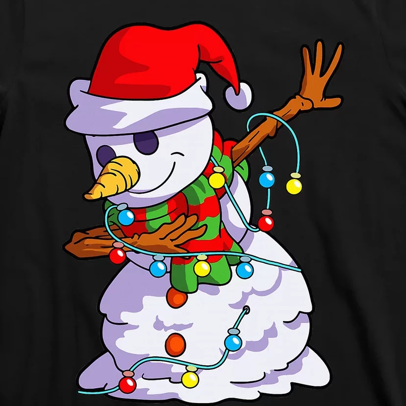 Christmas Dabbing Snowman Matching Family T-Shirt