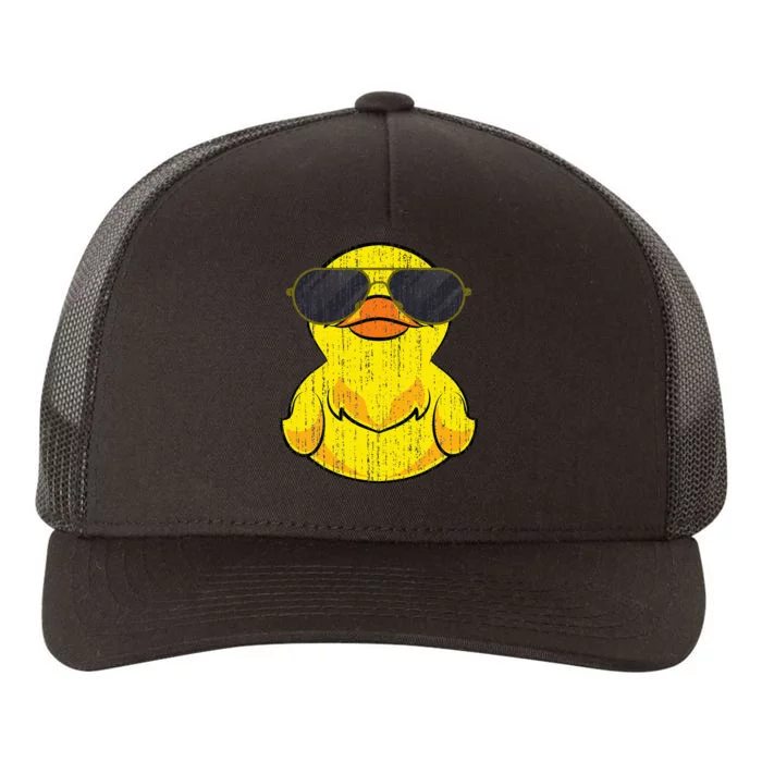 Cool Duckie Sunglasses Duckling Funny Ducky Rubber Duck Yupoong Adult 5-Panel Trucker Hat