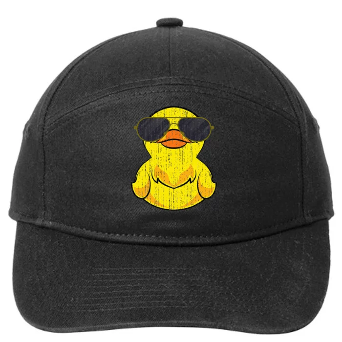 Cool Duckie Sunglasses Duckling Funny Ducky Rubber Duck 7-Panel Snapback Hat