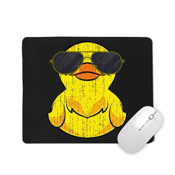 Cool Duckie Sunglasses Duckling Funny Ducky Rubber Duck Mousepad