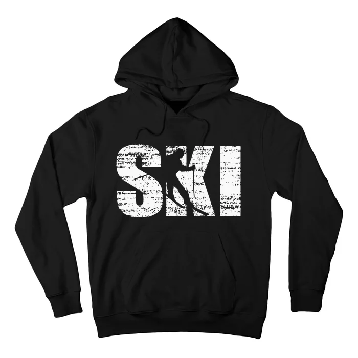 Cool Distressed Skiing Hoodie For Skiers Hoodie