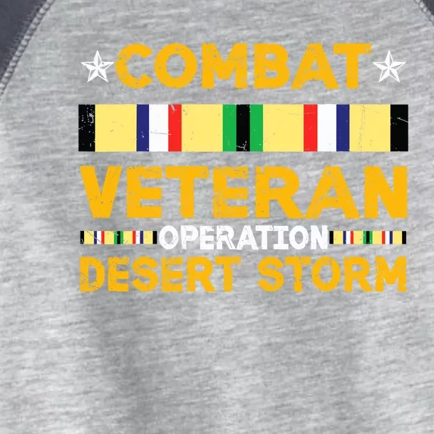 Combat Desert Storm Veteran Persian War Service Ribbon Toddler Fine Jersey T-Shirt