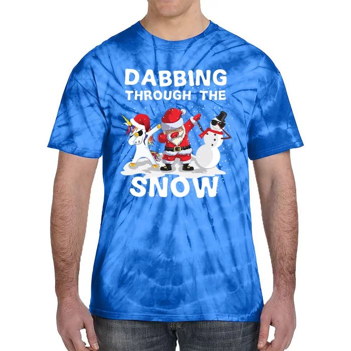 Christmas Dabbing Santa Dab Unicorn Dab Christmas Gift Idea Cool Gift Tie-Dye T-Shirt