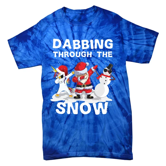 Christmas Dabbing Santa Dab Unicorn Dab Christmas Gift Idea Cool Gift Tie-Dye T-Shirt