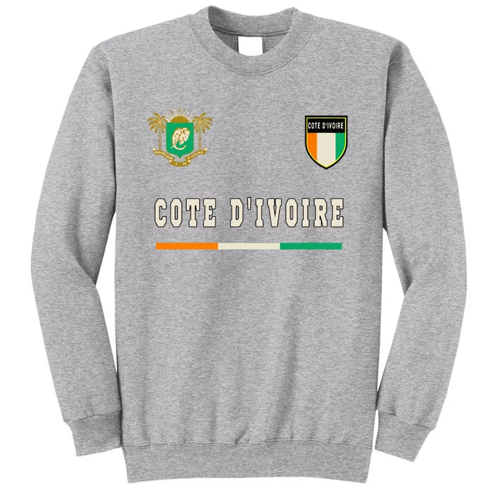 Cote Divoire Sportssoccer Jersey Flag Football Tall Sweatshirt