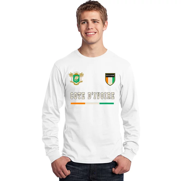 Cote Divoire Sportssoccer Jersey Flag Football Long Sleeve Shirt