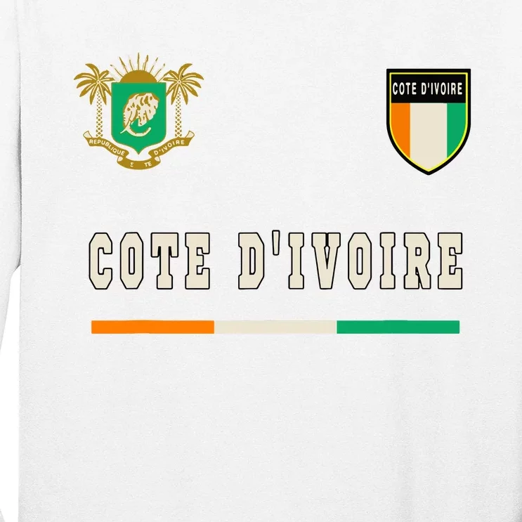 Cote Divoire Sportssoccer Jersey Flag Football Long Sleeve Shirt