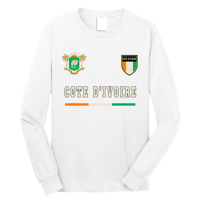 Cote Divoire Sportssoccer Jersey Flag Football Long Sleeve Shirt